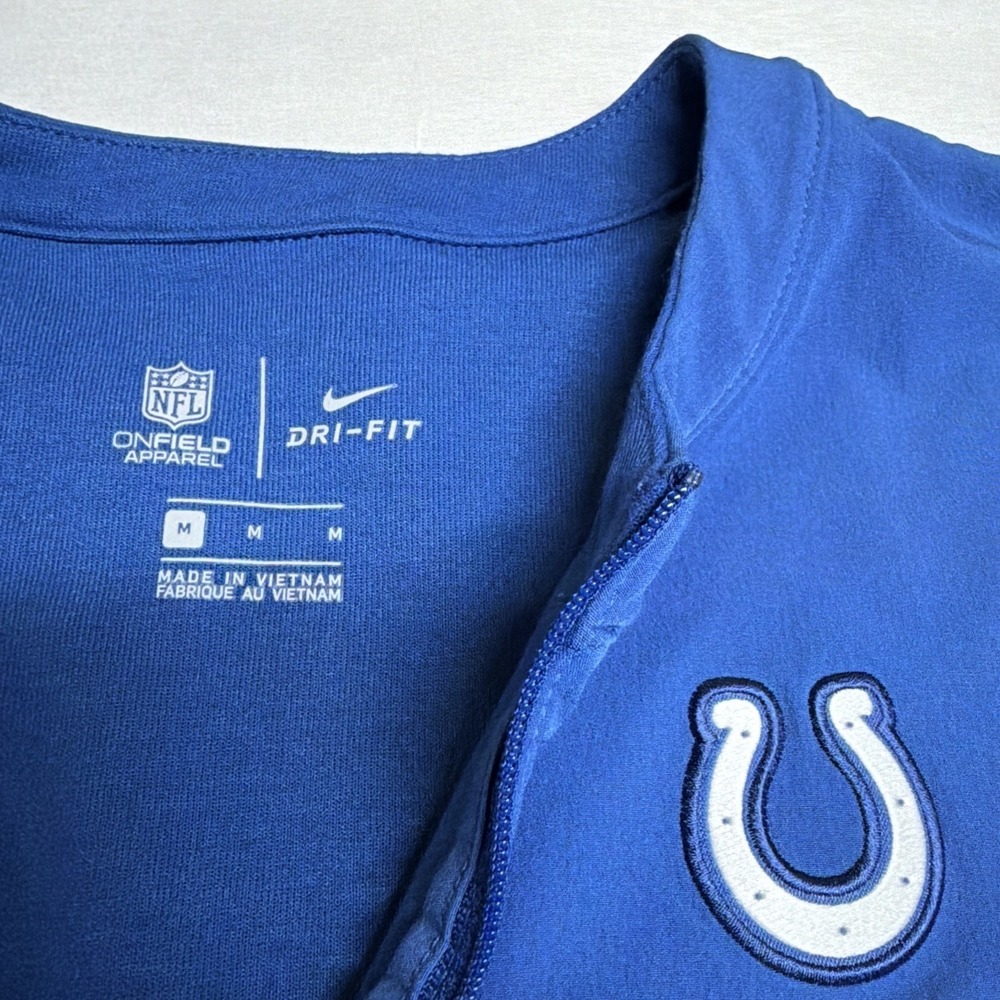 Nike NFL Indianapolis Colts On-Field DriFIT Half-Zip Blue Mens Medium - Picture 3 of 9